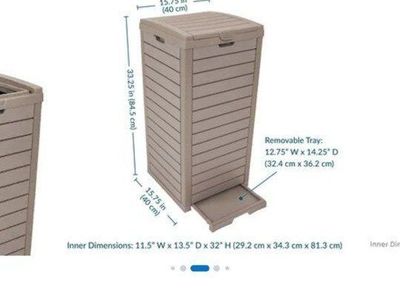31-Gallon Patio Trash Can with Lid