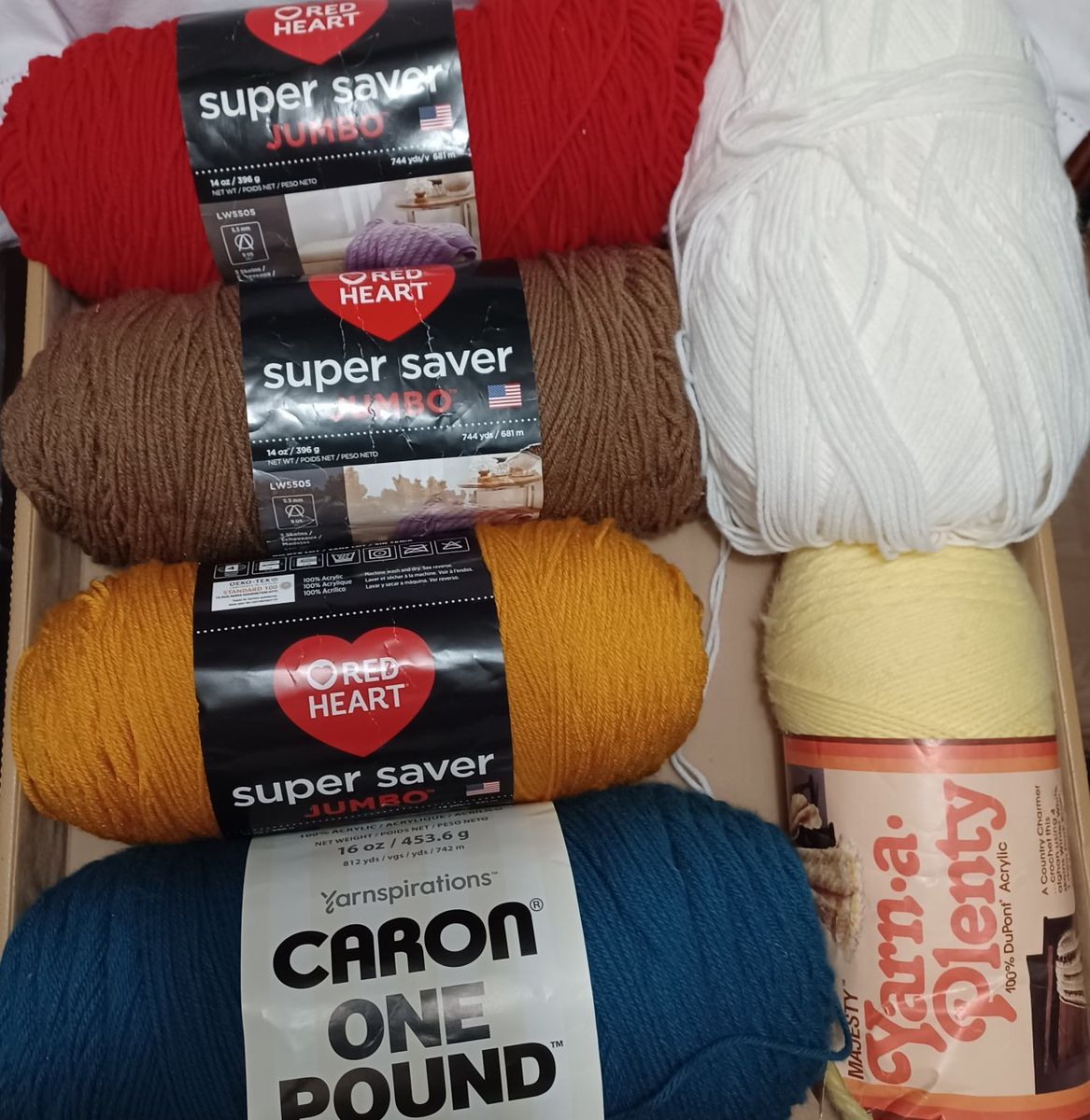 6 Large Skein yarn / 14-16oz each