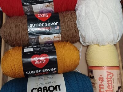 6 Large Skein yarn / 14-16oz each