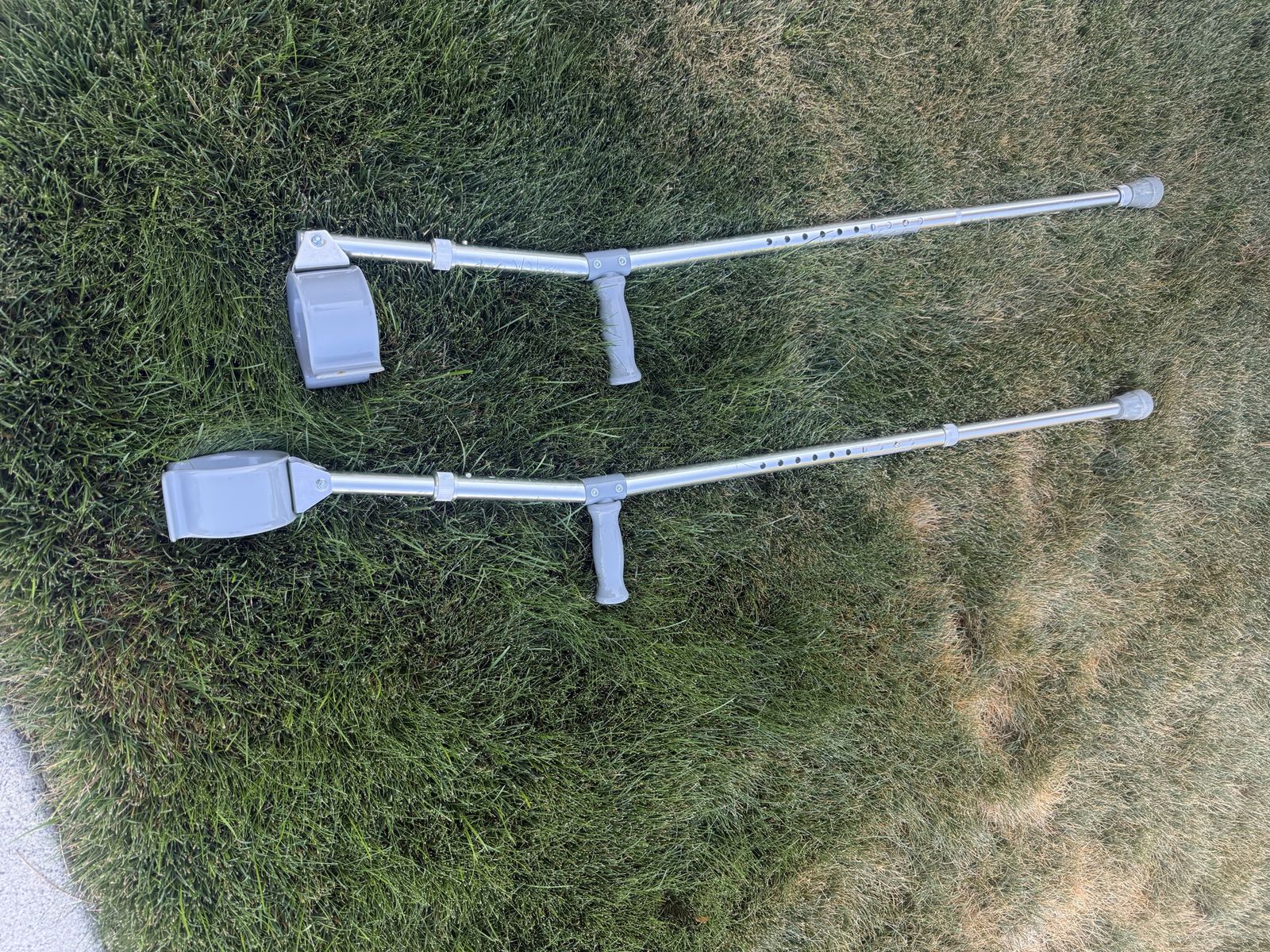Drive Medical Gray Adjustable Forearm Crutches -
