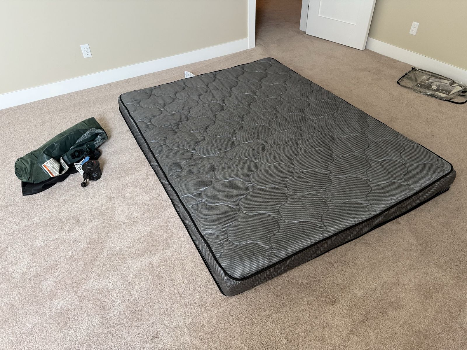 2 RV/camping mattresses - both queen - one quilted and one inflatable