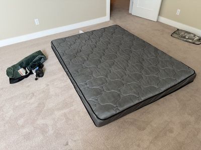 2 RV/camping mattresses - both queen - one quilted and one inflatable