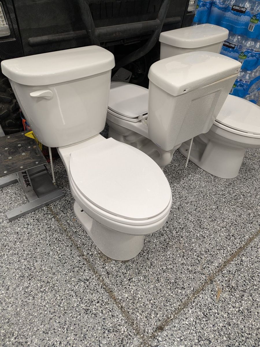 (3) Gerber White Low Flow Toilets
