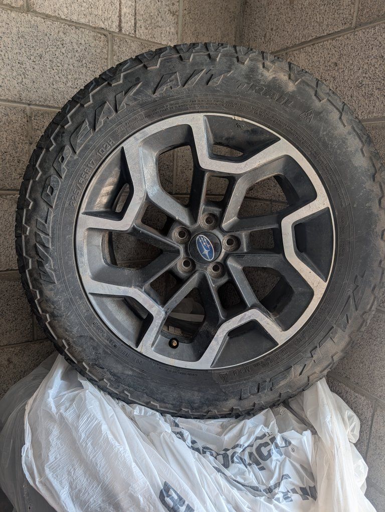 Subaru Factory 17" Wheel with Falken Wildpeak A/T Trail 225/65R17