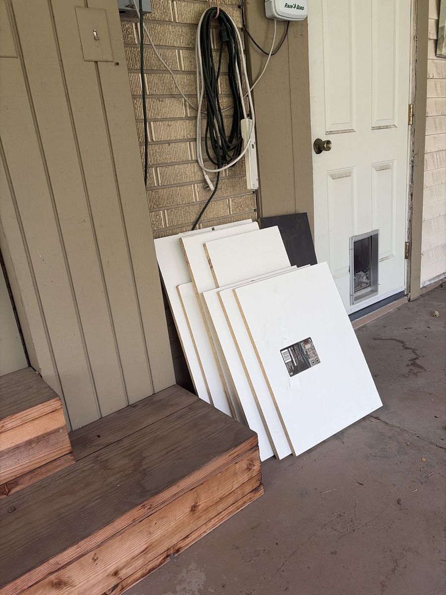 Assorted White Wooden Shelving Panels
