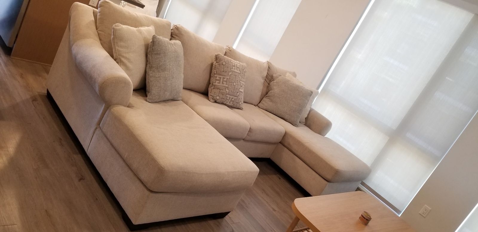 Double Chaise Sectional Sofa! Professional Scotchgard Stain Protection Applied When Bought New.