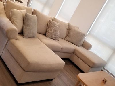 Double Chaise Sectional Sofa! Professional Scotchgard Stain Protection Applied When Bought New.