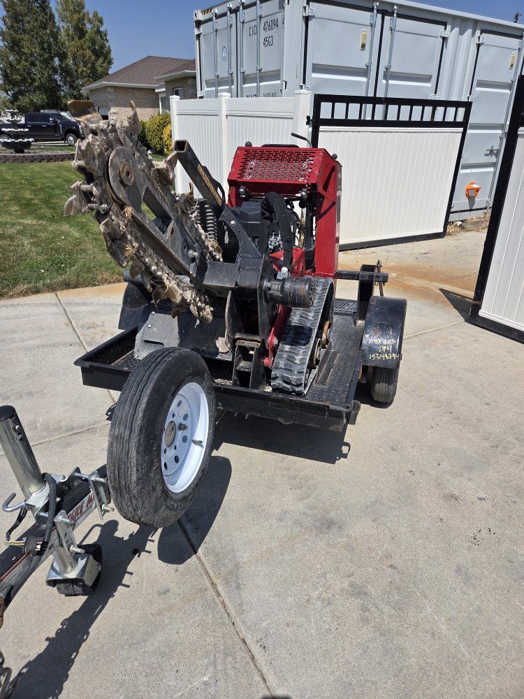 Toro TRX-16 Walk-Behind Track Trencher with Matching Toro Trailer 