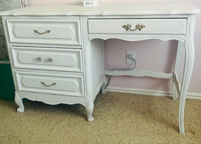 French Provincial Style Desk --White