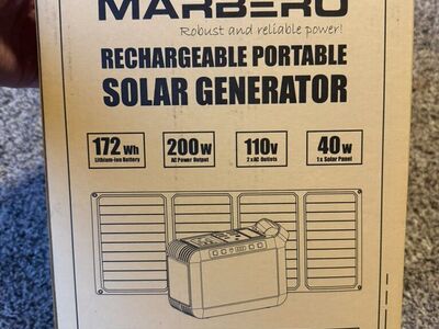 Marbero Portable Generator Battery Bank with Solar