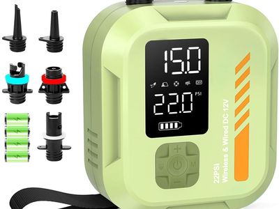 NEW Paddle Board Electric Pump, 22 PSI Portable Rechargeable Electric SUP Air Pump, Intelligent Dual Stage Inflation