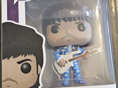 Funko POP! Rocks #80 Prince Vinyl Figure, Blue Cloud Suit, White Guitar, In Box