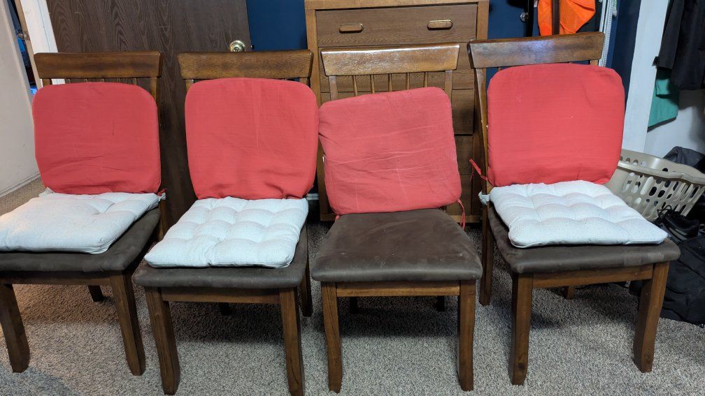 Set of four kitchen chairs