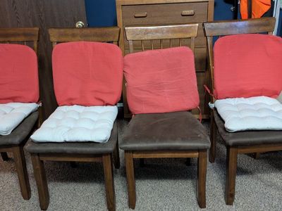Set of four kitchen chairs