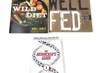 Paleo Cookbook & Biohacker 3 Book Bundle Well Fed & The Wild Diet & Biohacker's Guide