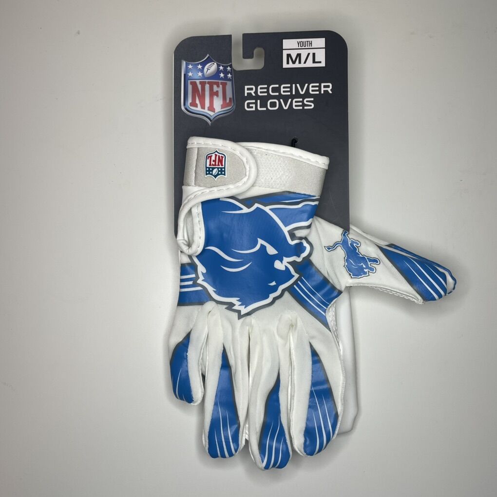 Detroit Lions Youth Football Gloves