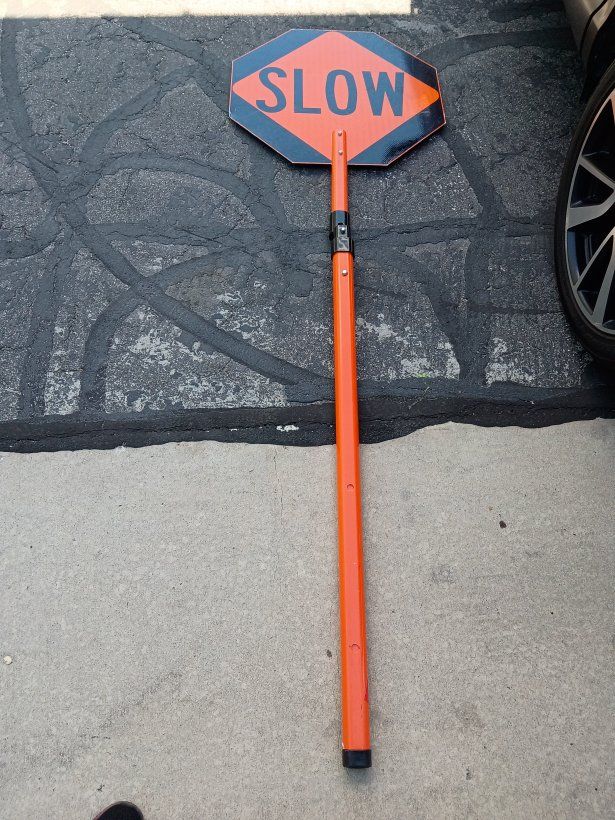stop sign for flagging