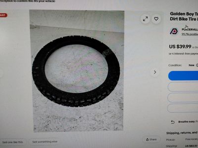 3 MOTORCYCLE TIRES 1 --2.75-19 GOLDE BOY FRONT TRAIL 2-/2,50-10 33J IX07S