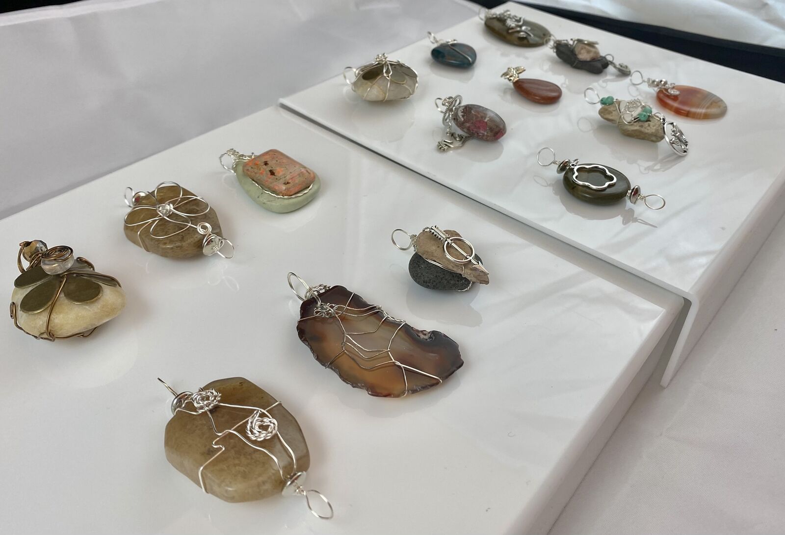 NEW! Natural Gemstone Embellished Pendants For Necklaces Your Choice $10. Unique Pieces- See All Photos