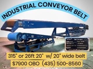Industrial Conveyor Belt 26ft Long with 20in Wide Belt
