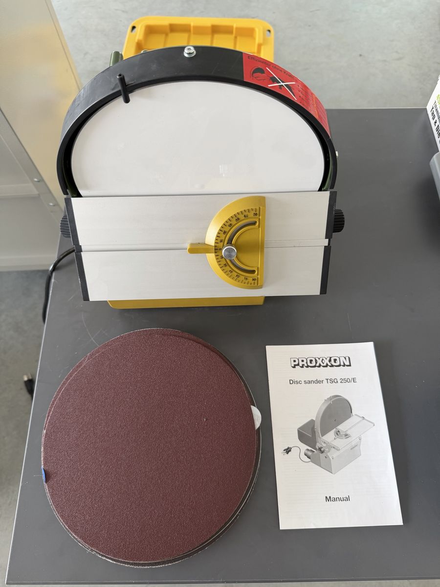 Proxxon TSG 250/E Precision 10" Disc Sander - Excellent Condition with 25 Extra Discs