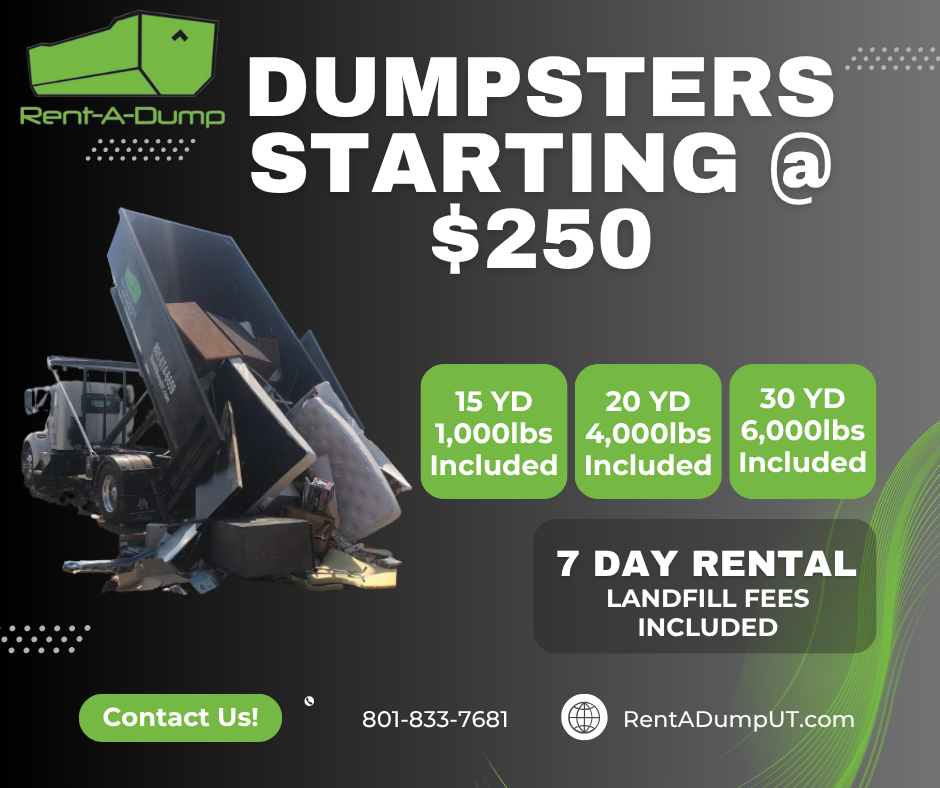 7 Day Dumpster Rentals, Landfill Fees Included