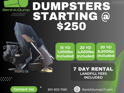 7 Day Dumpster Rentals, Landfill Fees Included