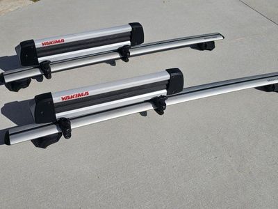 Yakima and Brightlines Ski Snowboard cross bars and rack.
