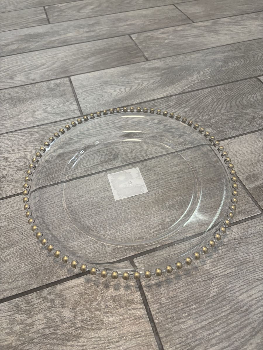 Gold Beaded Charger Plates