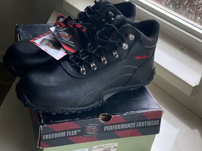 Milwaukee Motorcycle Clothing Co. Men's Lightening MB426 Work Boots Size 10.5D Black Leather