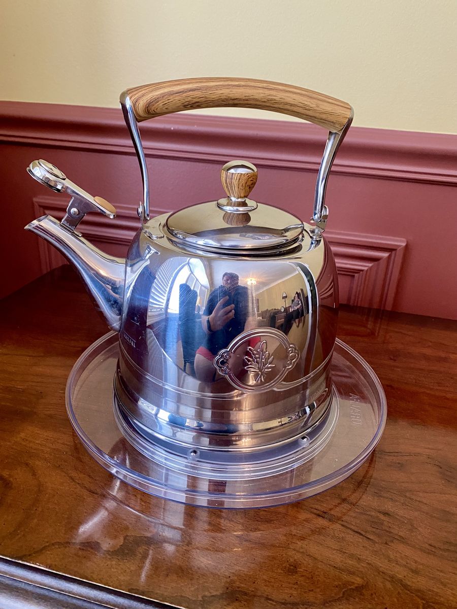 The Pioneer Woman 1.8Qt Stainless Steel Stovetop Tea Kettle Pot Whistling - C PIX