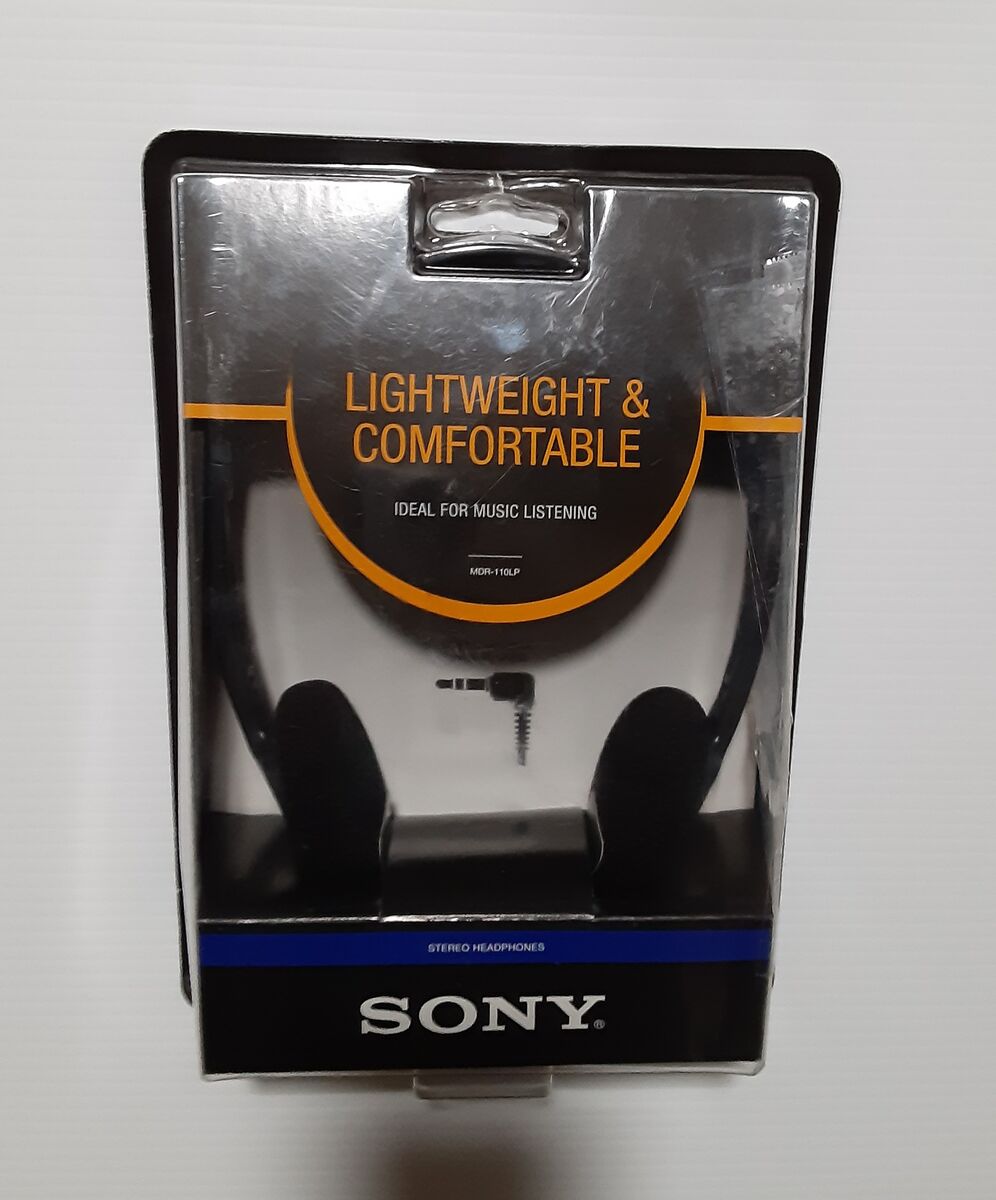 New Sony MDR-110LP Headband Stereo Headphones - Ultra-Light Weight - Black