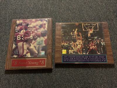 NEW sports memoribilia art Jazz Steve Young 49ers