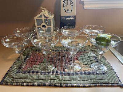 Glass Stemmed Margarita Set