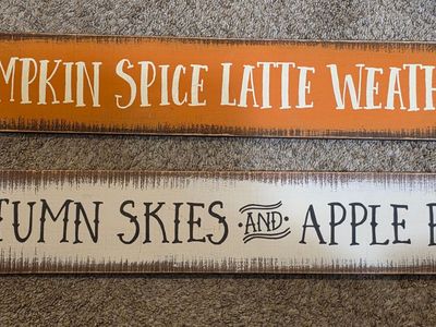 Fall Autumn Decor Wooden Signs