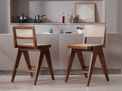 New in box, Set of 2,.. 26" Rattan Counter Height Bar Stools Set of 2,