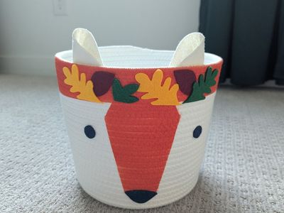 Autumn Fox Storage Bucket