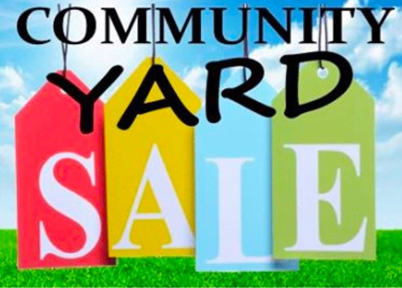 Community Yard Sale Saturday Aug 22 8am-2pm