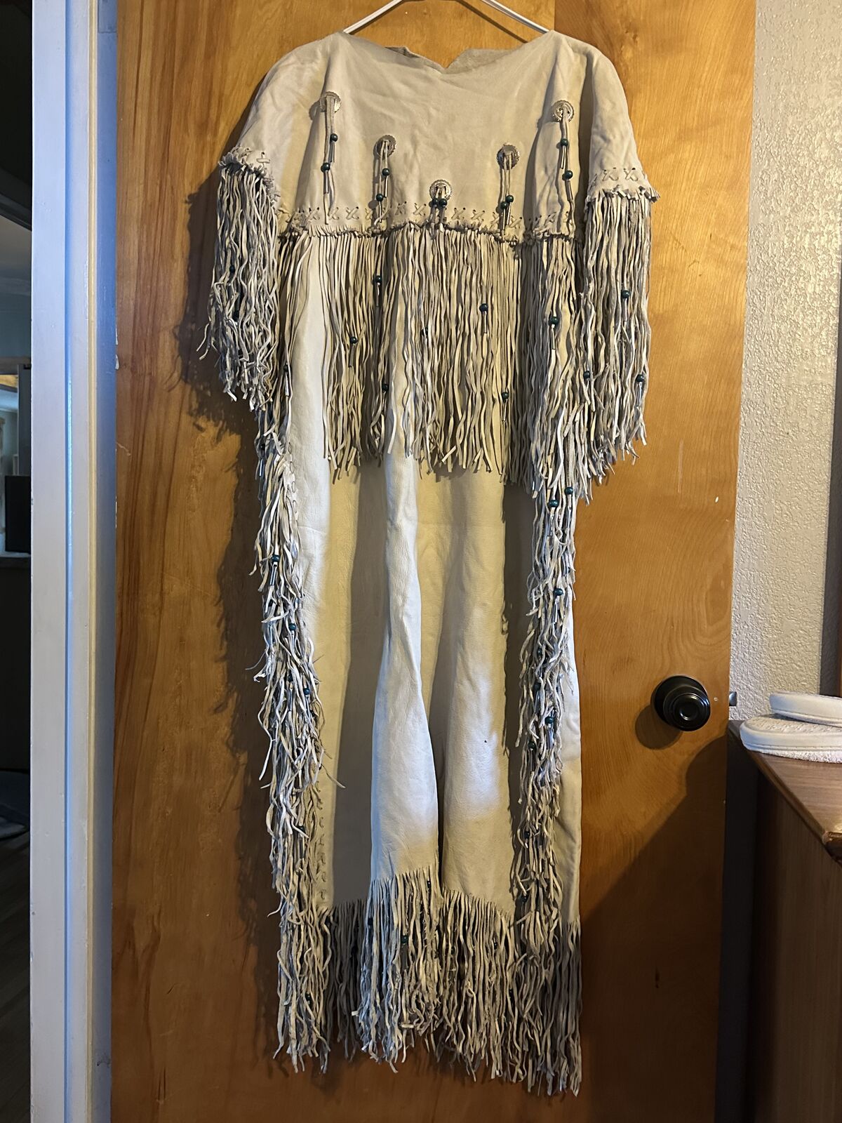 Leather fringe dress