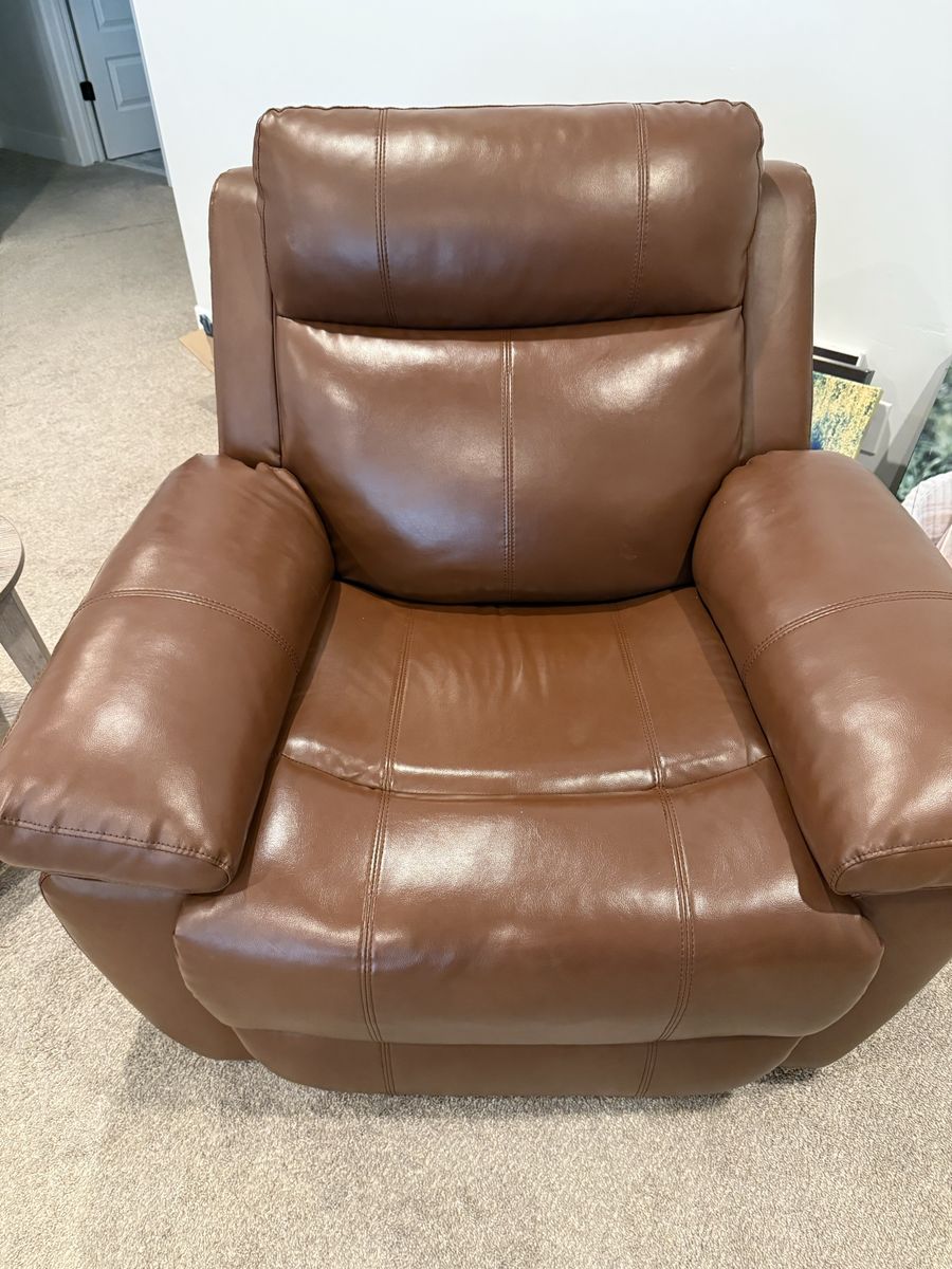 Brown Leather Recliner OBO