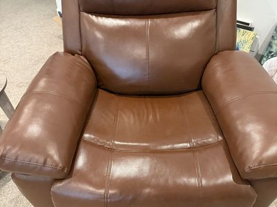 Brown Leather Recliner OBO