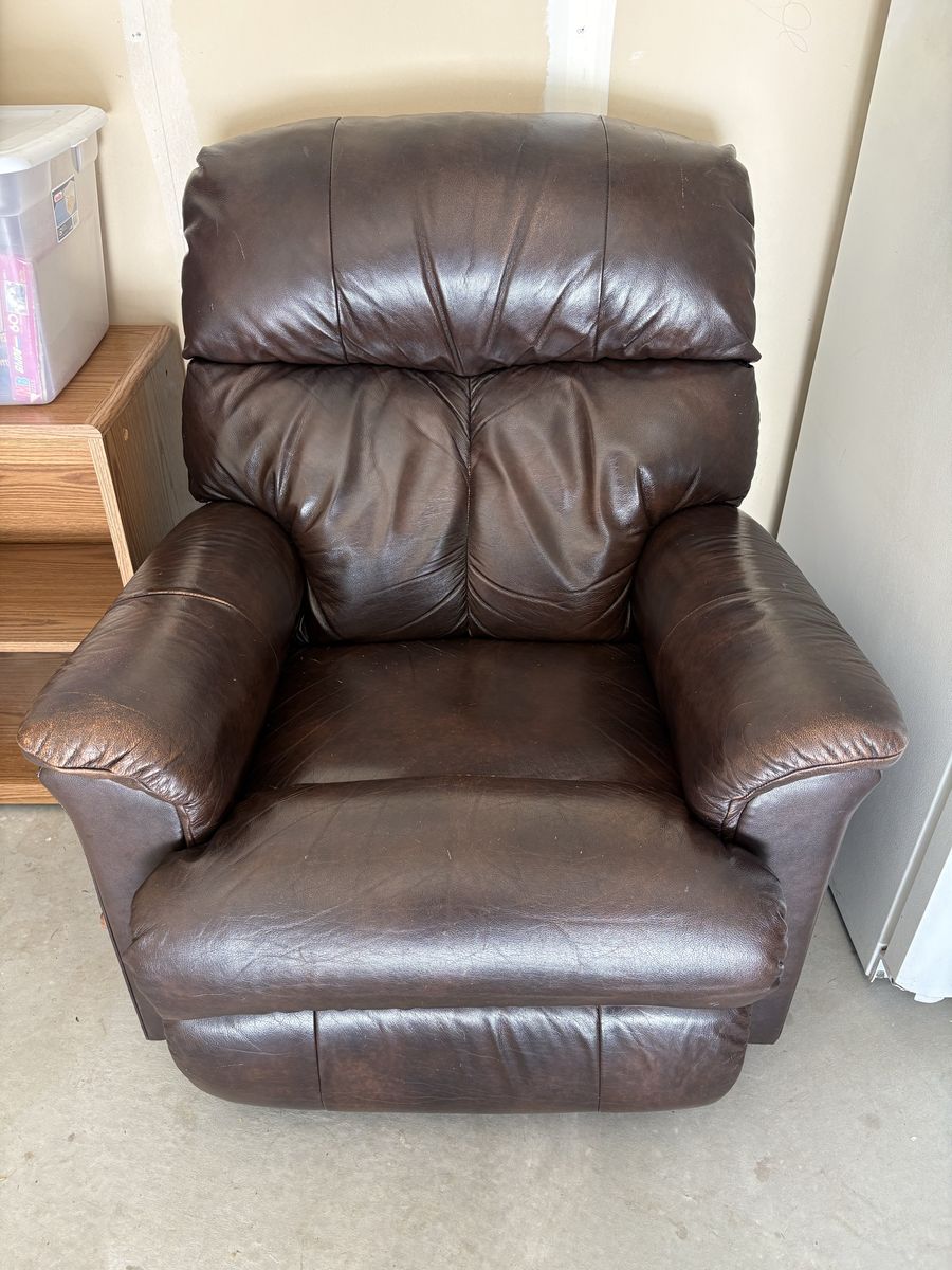 Leather rocker recliner