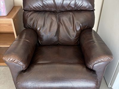 Leather rocker recliner