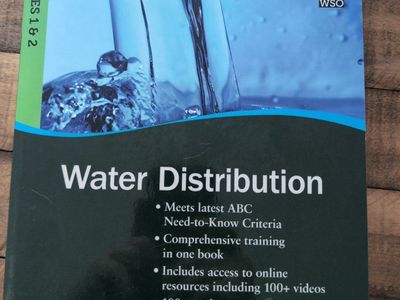AWWA Water System Operations Water Distribution Grades 1 & 2 Textbook + Online Resources