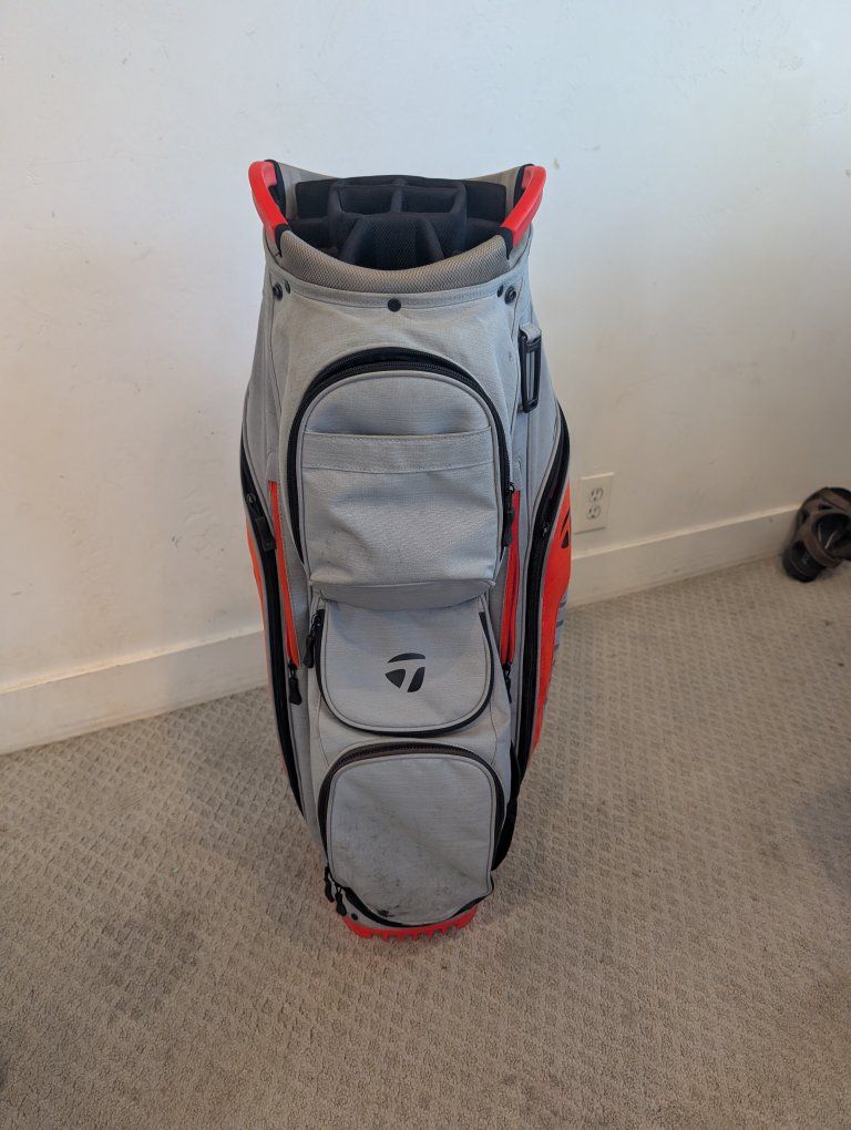 TaylorMade Cart Lite Golf Bag Grey and Red
