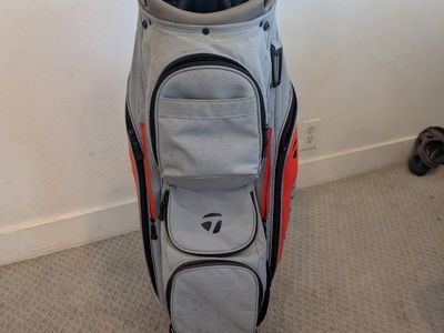 TaylorMade Cart Lite Golf Bag Grey and Red