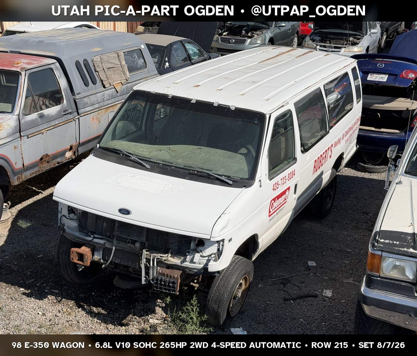 Just In! 1998 Ford E-350 Wagon Parts - UTPAP Ogden