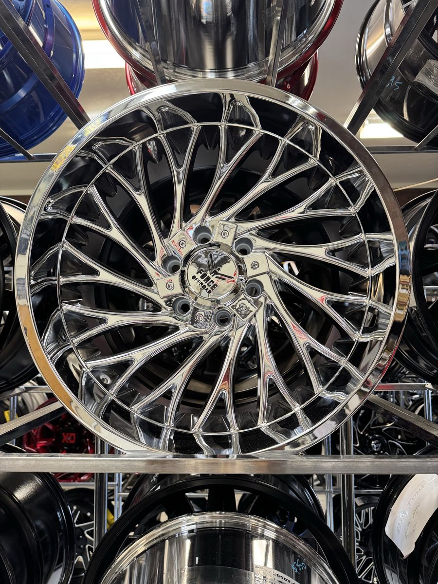 Force Offroad Chrome Wheel Rim 20x10. Brand new set of 4 wheels.