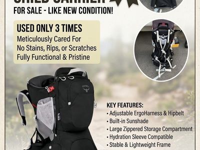 LIKE NEW Osprey Poco Plus Child Carrier – Used Only 3x