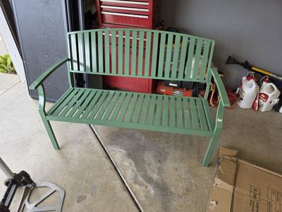 52"W Modern 3-Person Outdoor Bench -Patio Bench Garden Bench